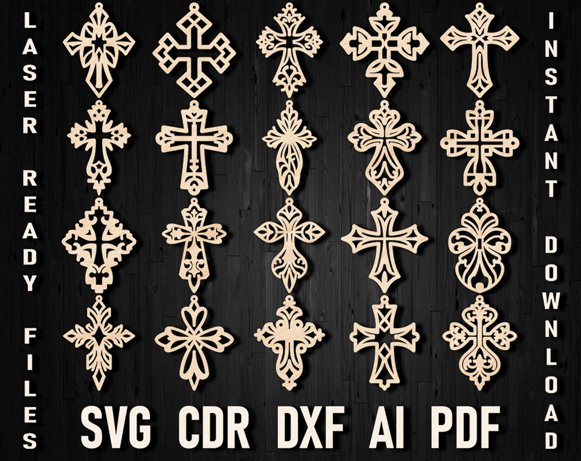 Christian earrings laser cut bundle
