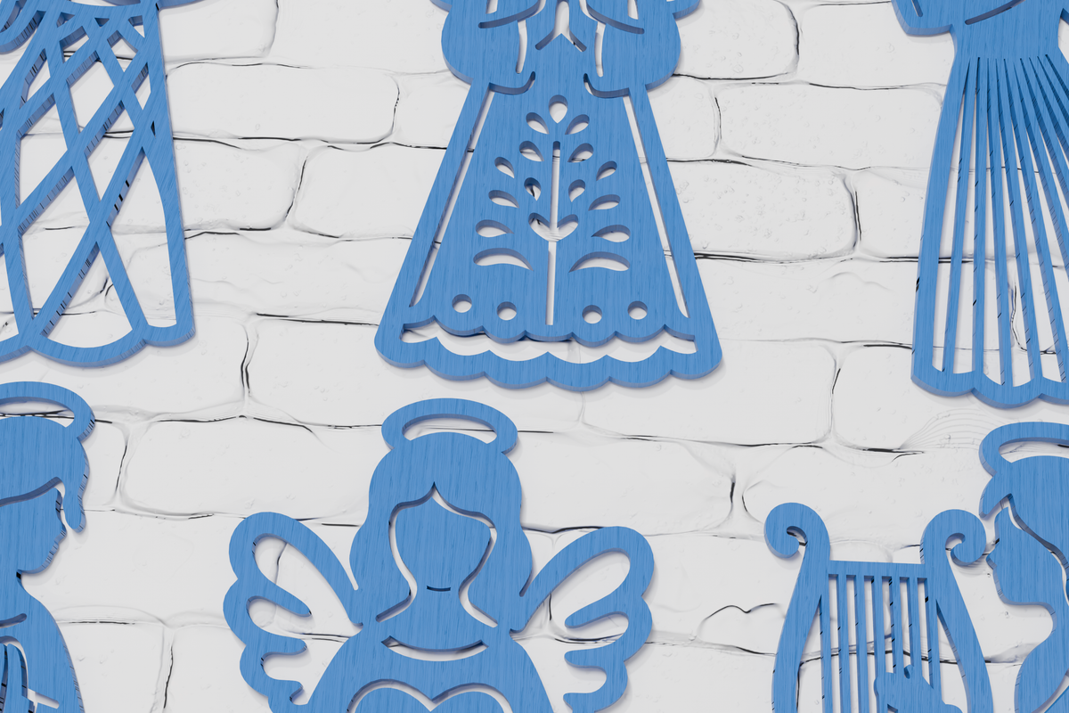 Christmas Angel Laser Cutting Design

