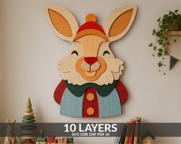 Christmas Bunny SVG File

