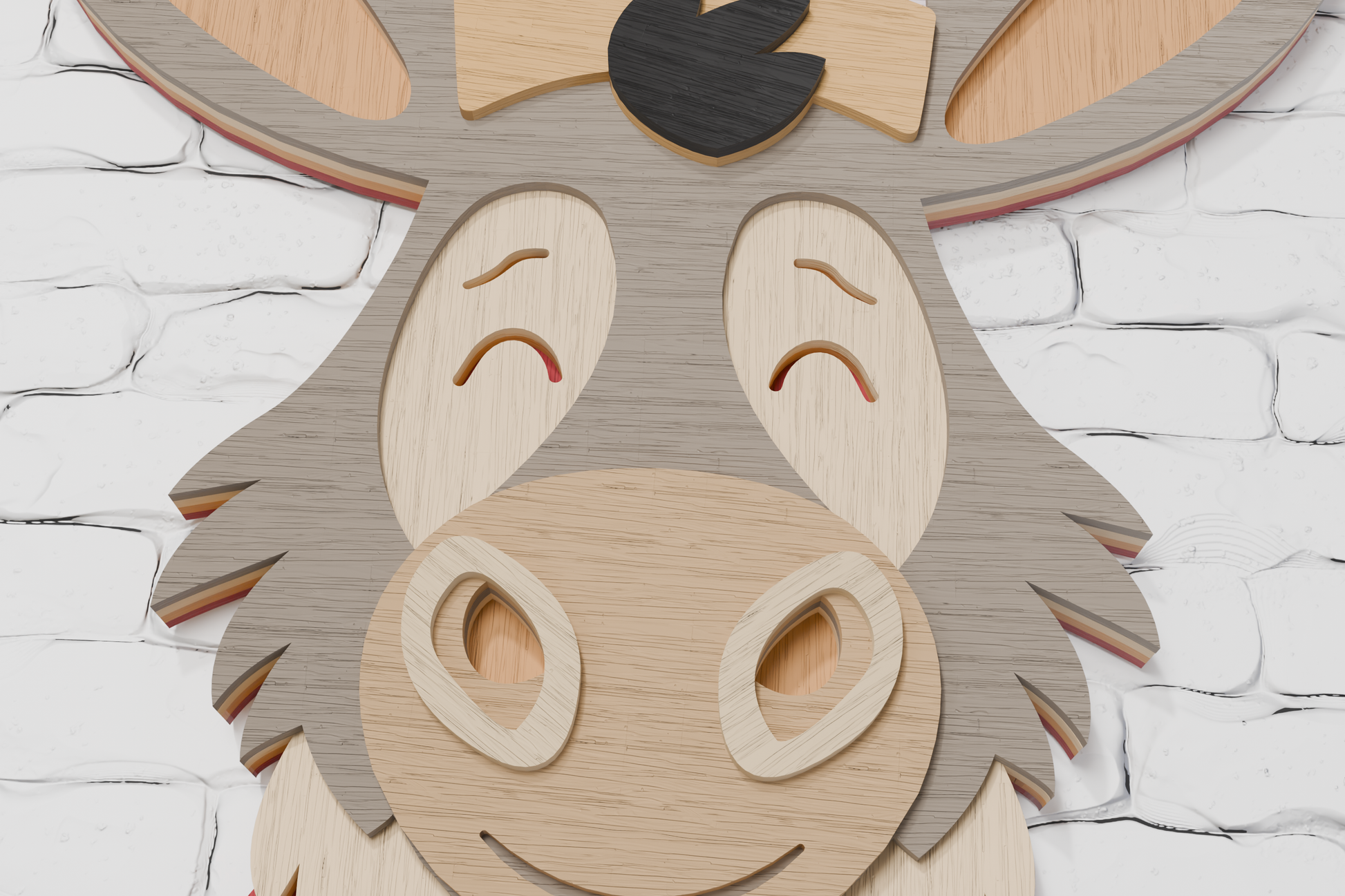 Christmas Donkey Santa layered design