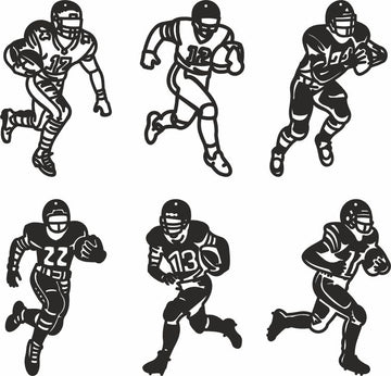 Sport Laser Cut Christmas SVG Files - Football Player Ornaments & DIY Decor for Glowforge, Cricut (DXF/PDF)