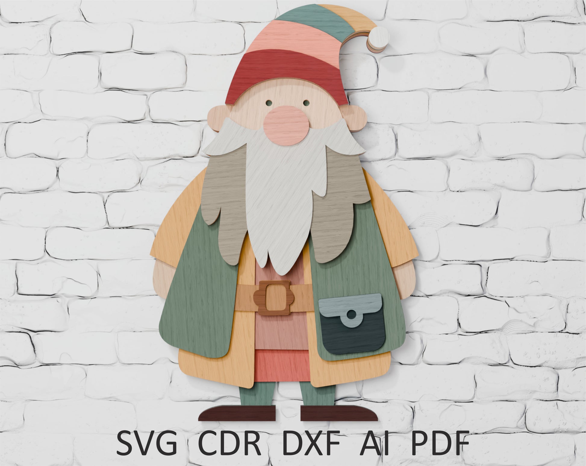 Christmas Gnome Cricut SVG DXF PDF CDR AI

