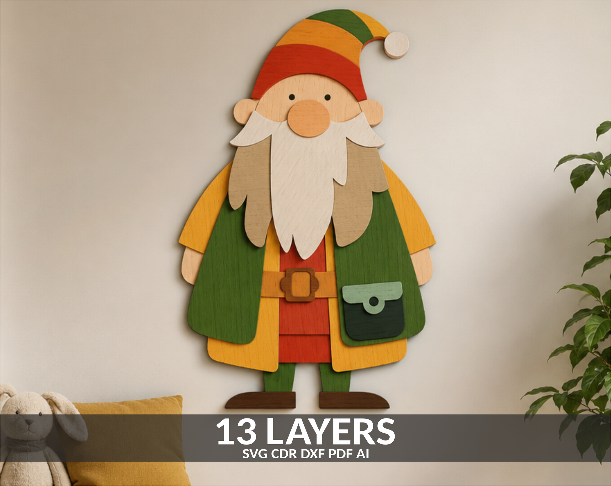 Christmas Gnome SVG File


