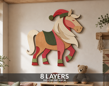 Christmas Horse SVG File


