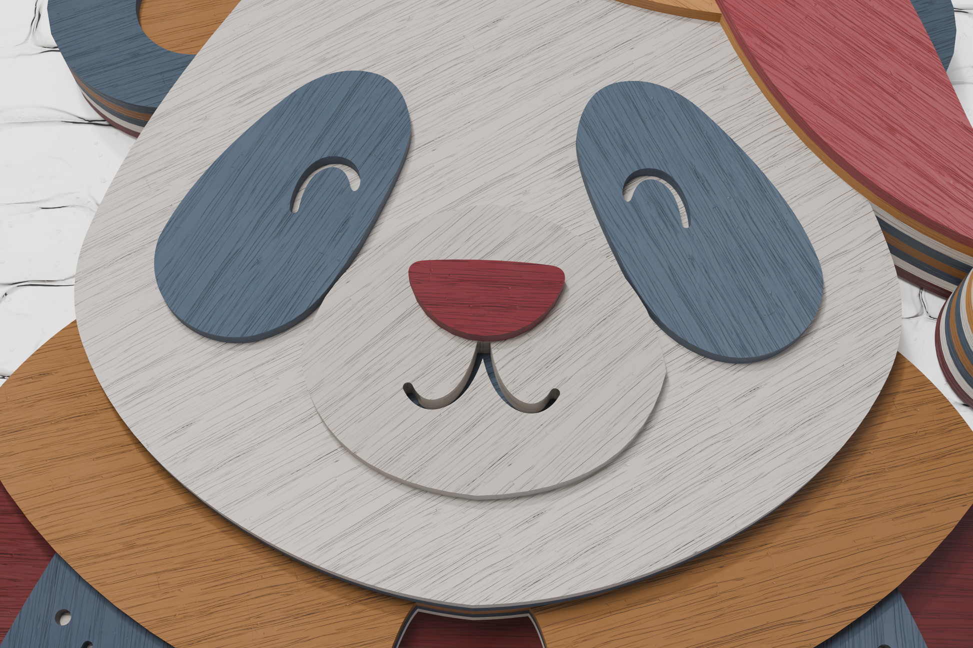 Christmas Panda Santa layered design