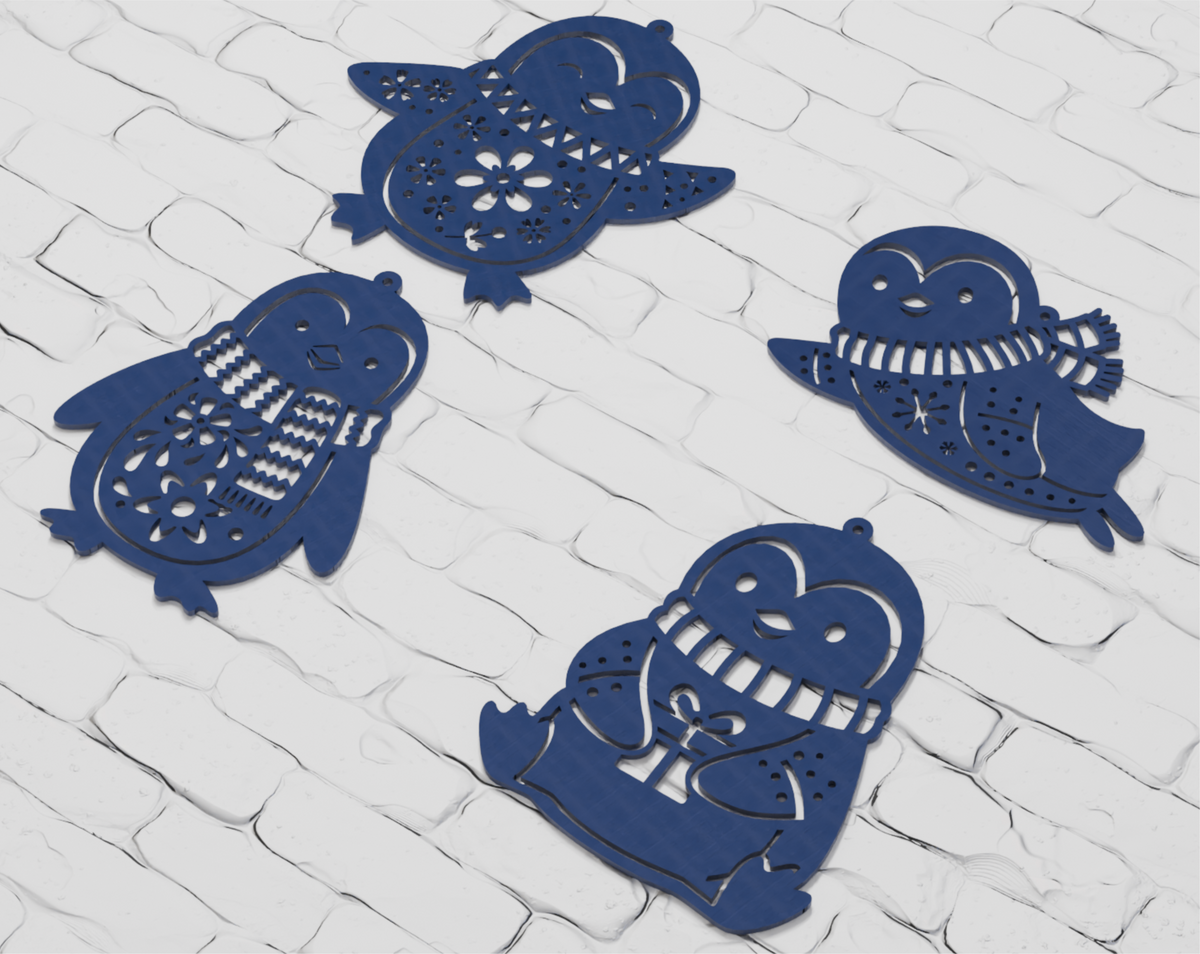 Christmas Penguin Multilayer Cut File Download
