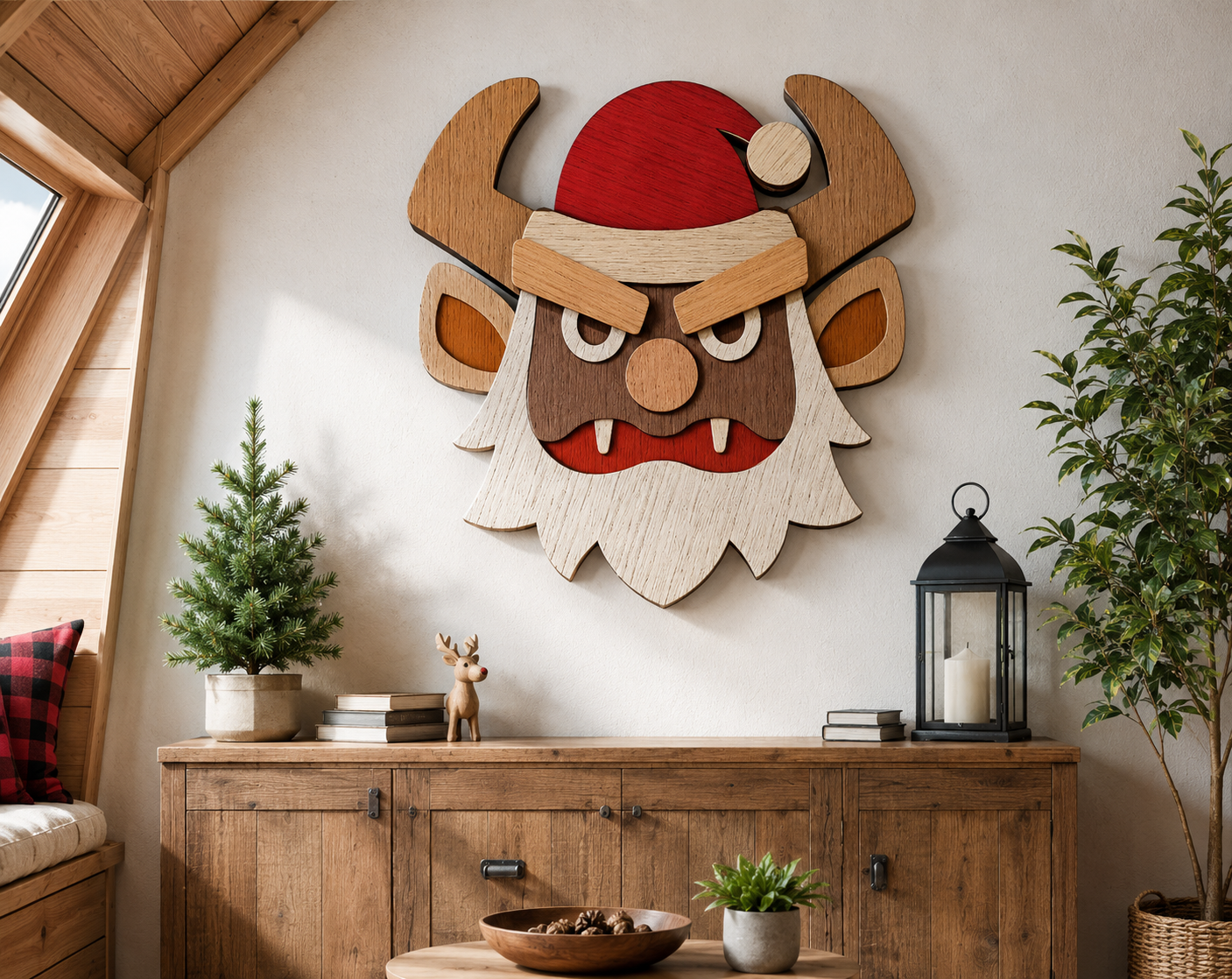 Christmas Santa Demon laser cut file