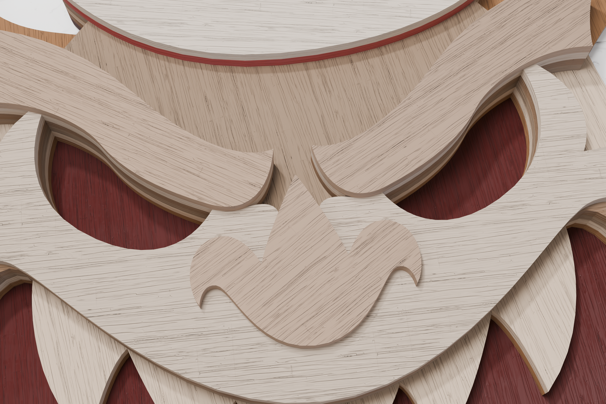 Christmas Santa Demon layered paper cut design