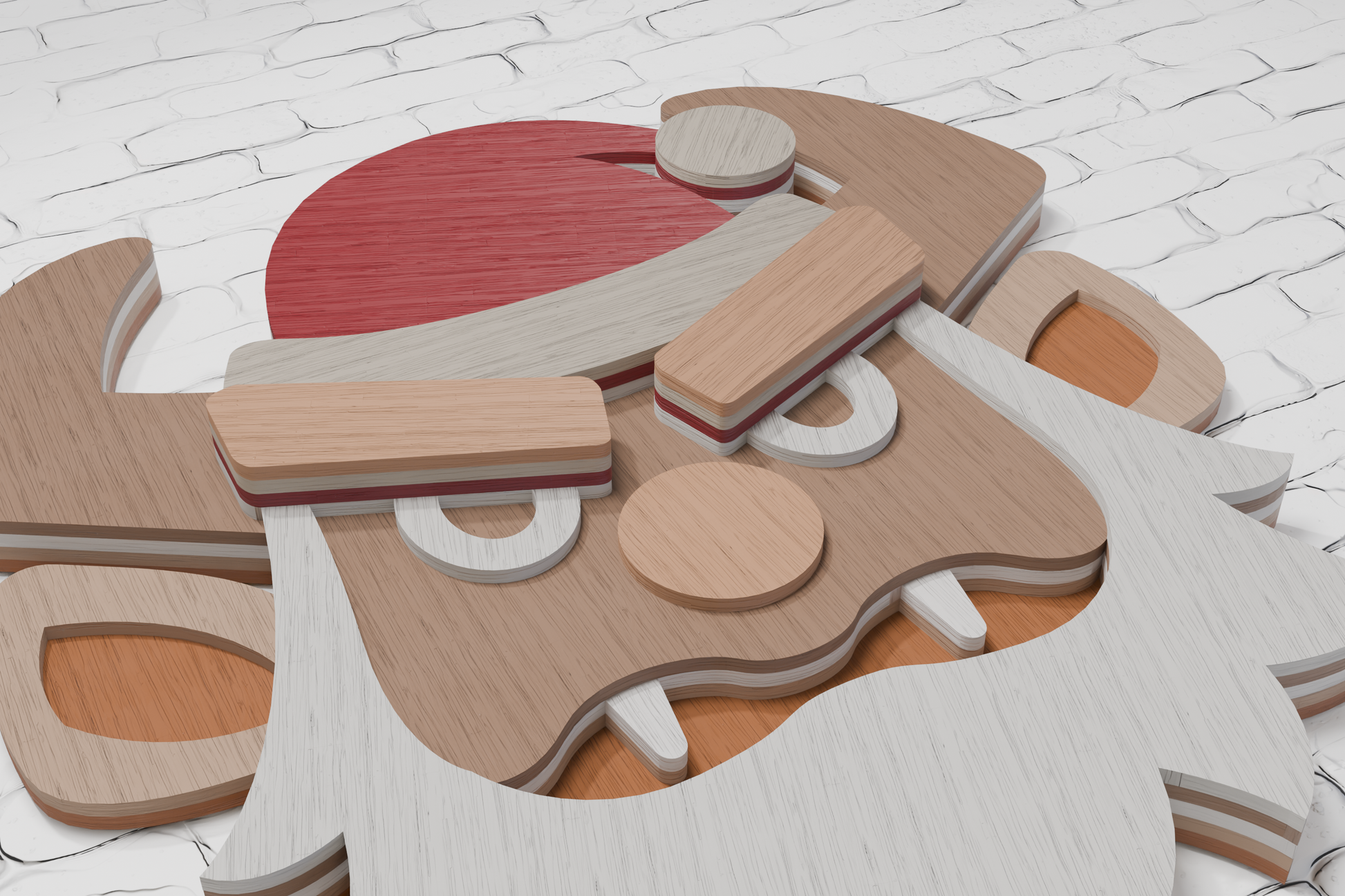 Christmas Santa Demon plywood laser cut