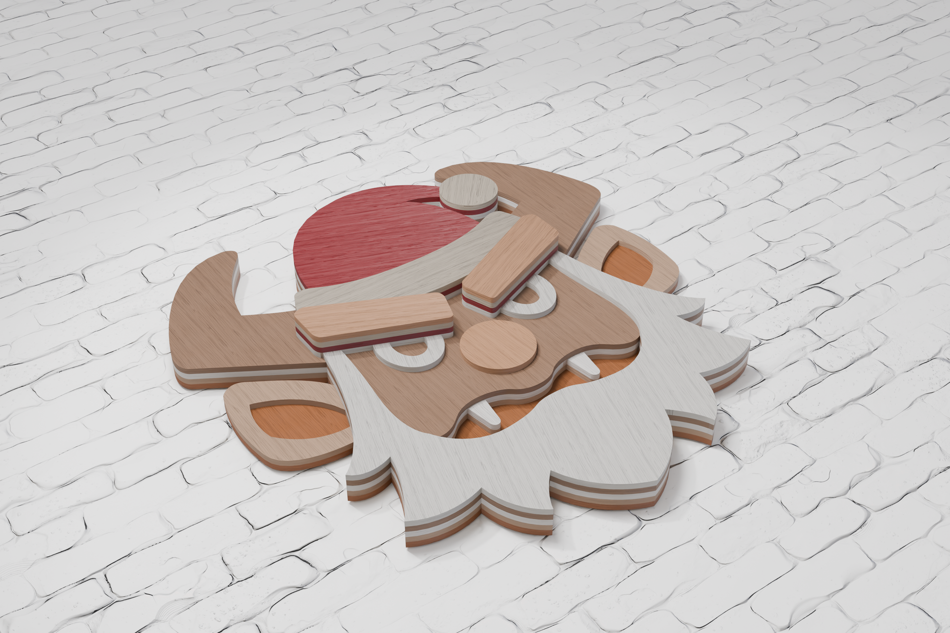 Christmas Santa Demon shadow box SVG