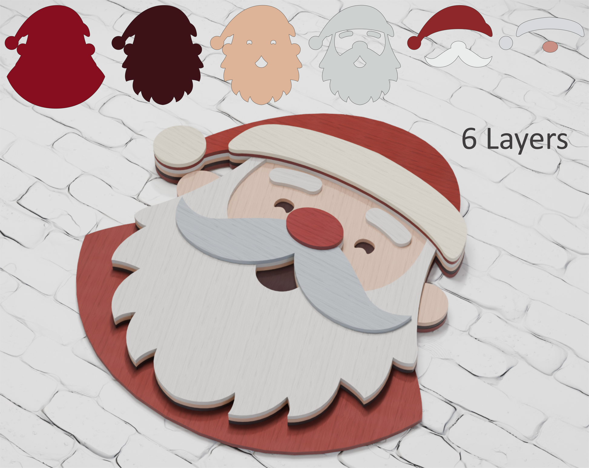 Christmas Santa Head SVG