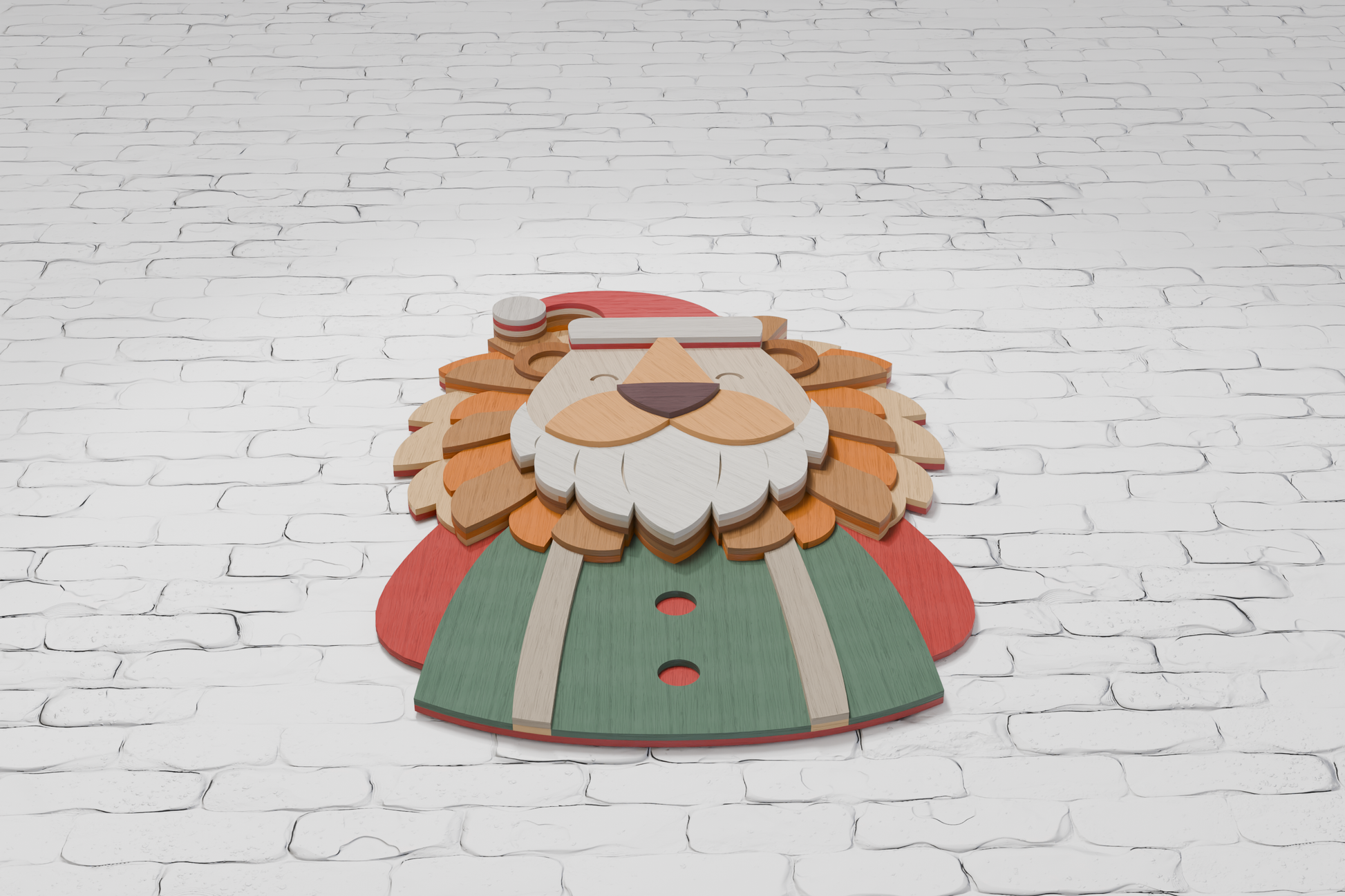 Christmas Santa Lion Cricut SVG