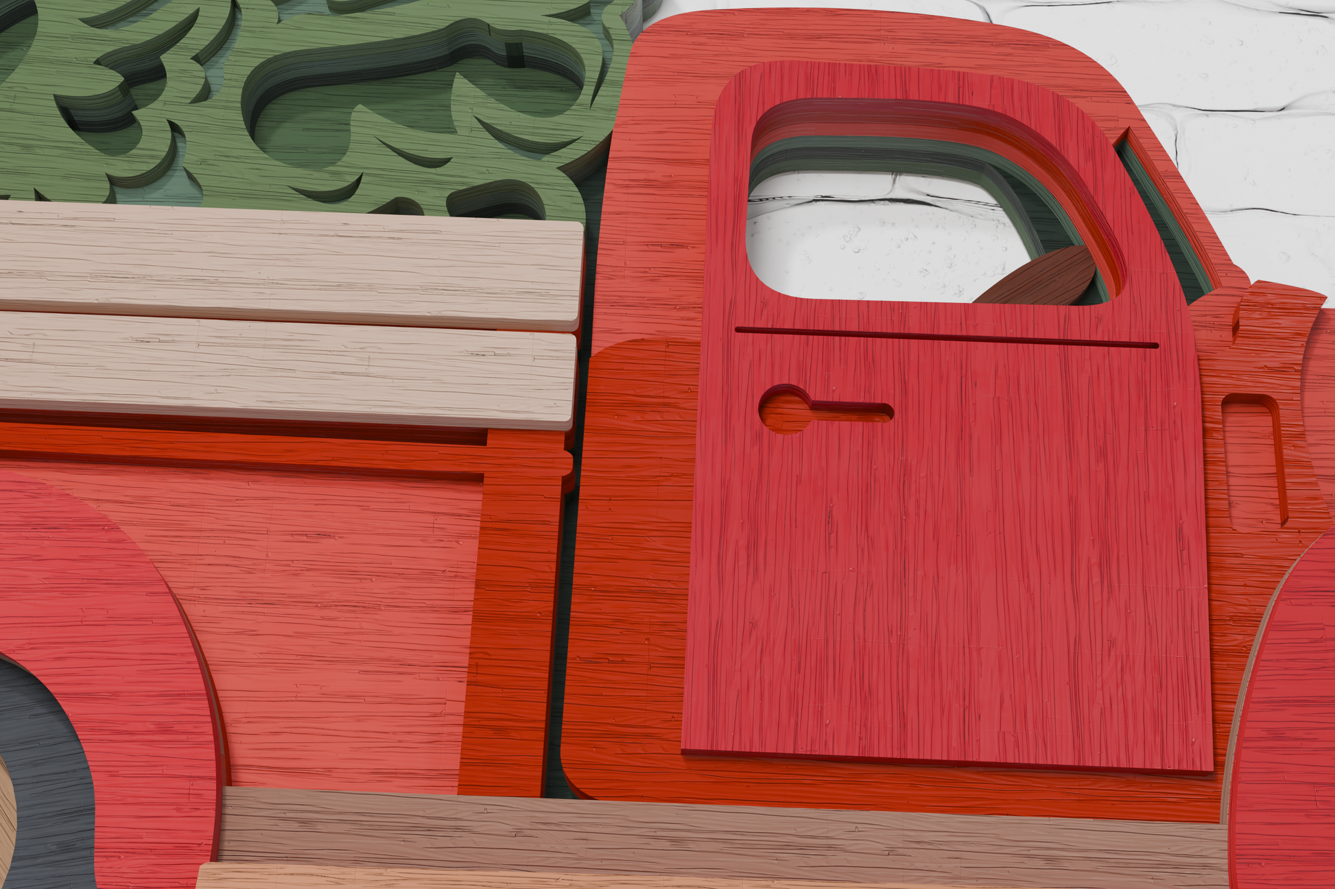 Christmas Truck Laser Cutting Design

