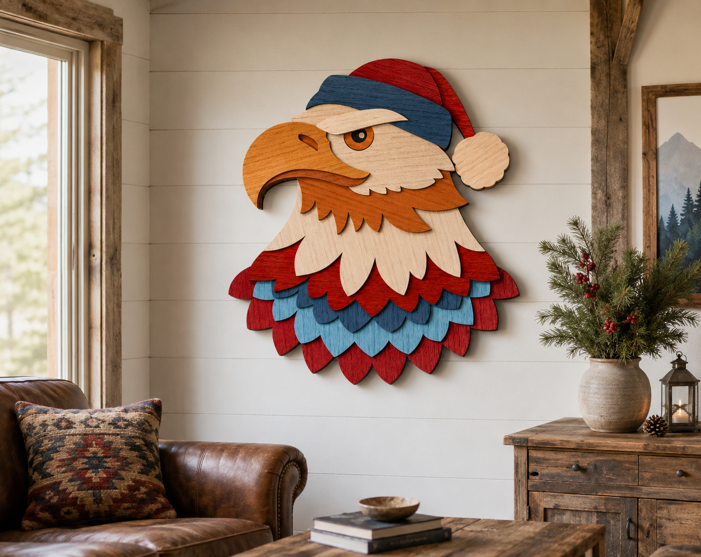 Christmas eagle SVG bundle with DXF and CDR formats

