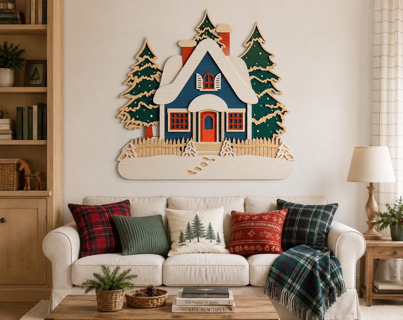 Christmas house SVG bundle with DXF and CDR formats

