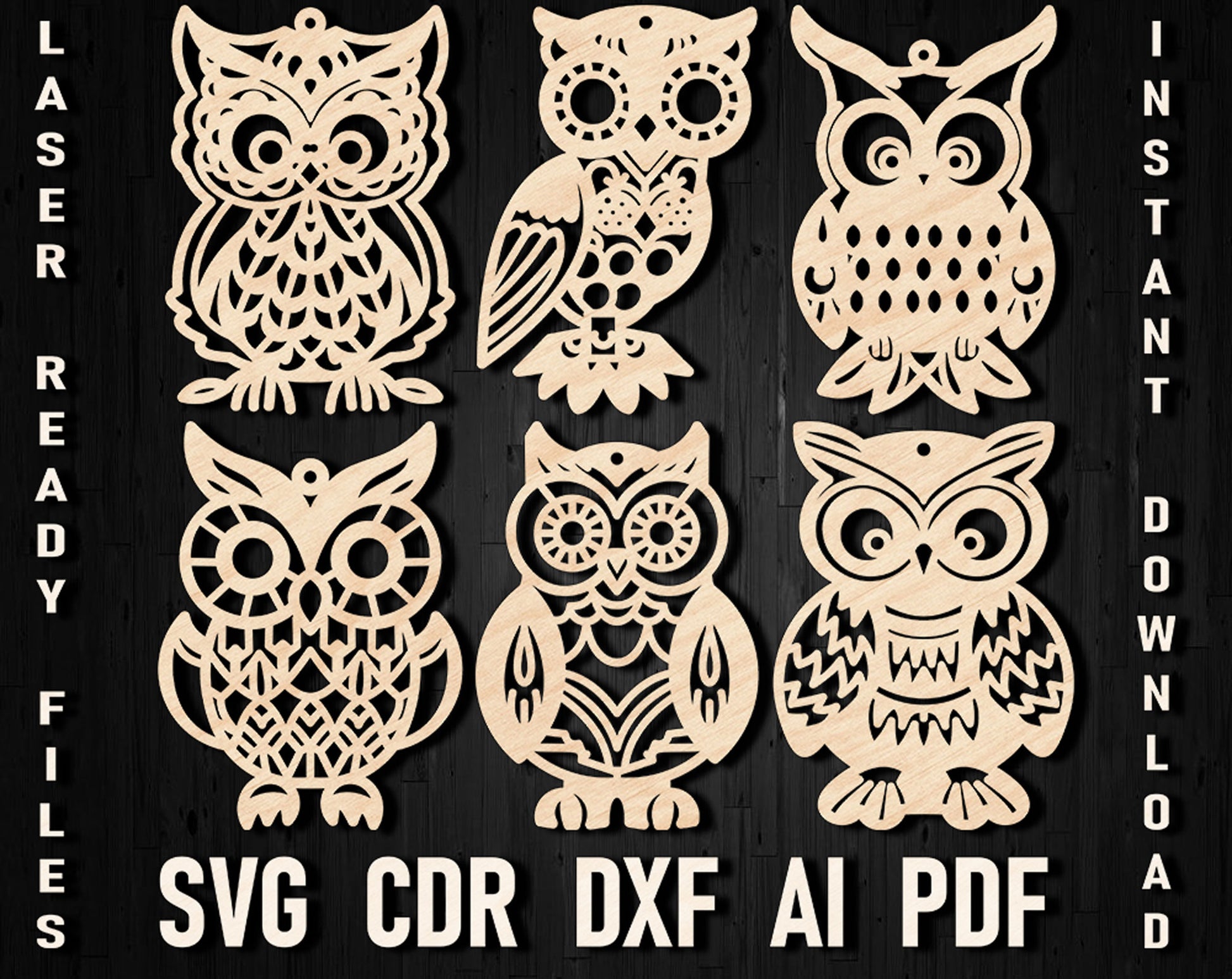 Christmas owl svg ornament