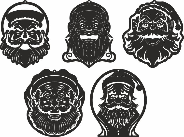 Christmas santa head ornaments files