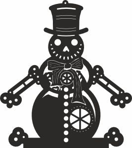 Christmas snowman steampunk designs