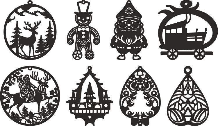 Christmas vector design dxf ai