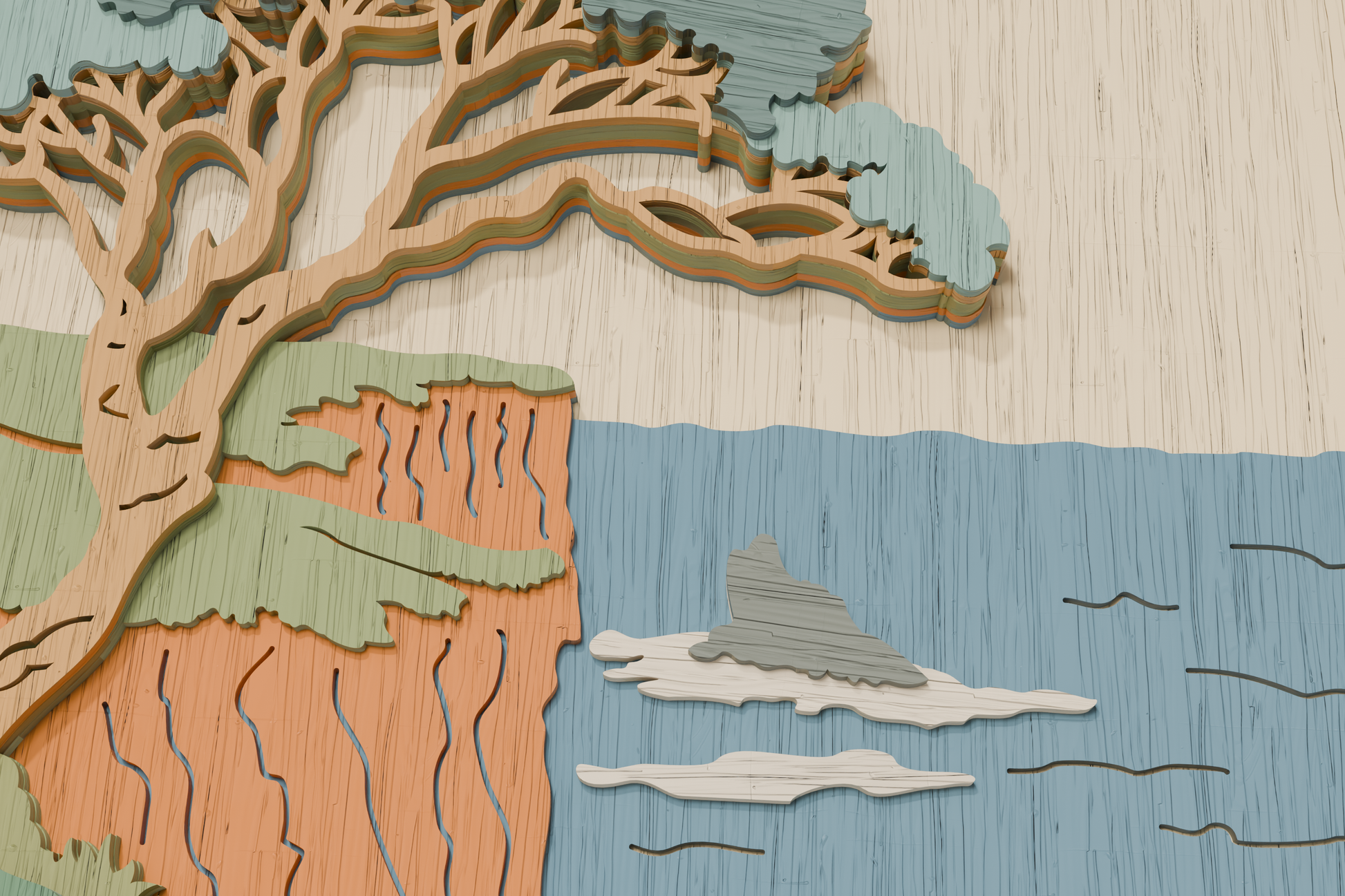 Coastal-Ocean-Scene-Layered-SVG-DXF-PDF-Formats