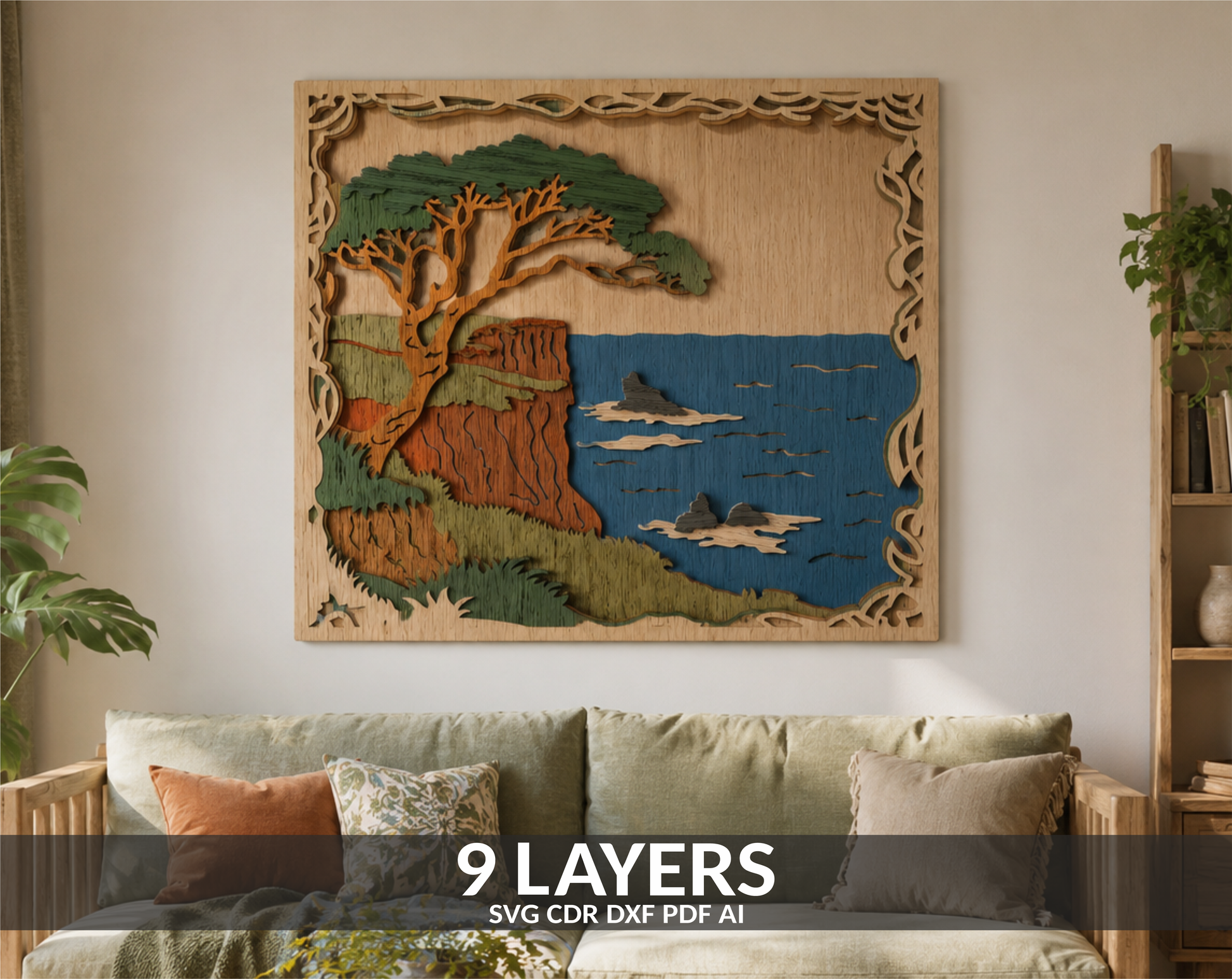 Coastal-Rocks-Ocean-Seascape-3D-Layered-SVG-Laser-Cut