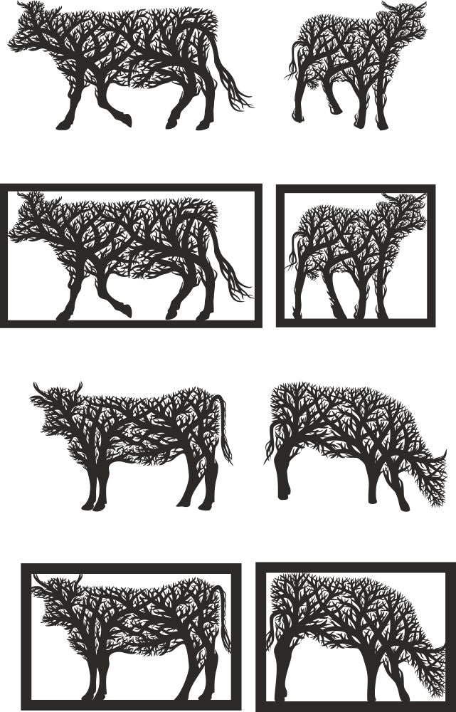 Cow wall glowforge dxf