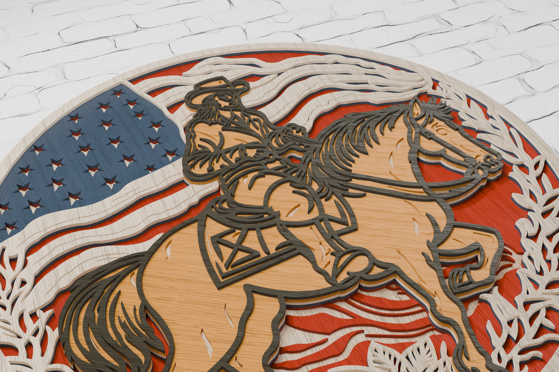 Cowboy-horse-mandala-style-layered-file-AI-CDR