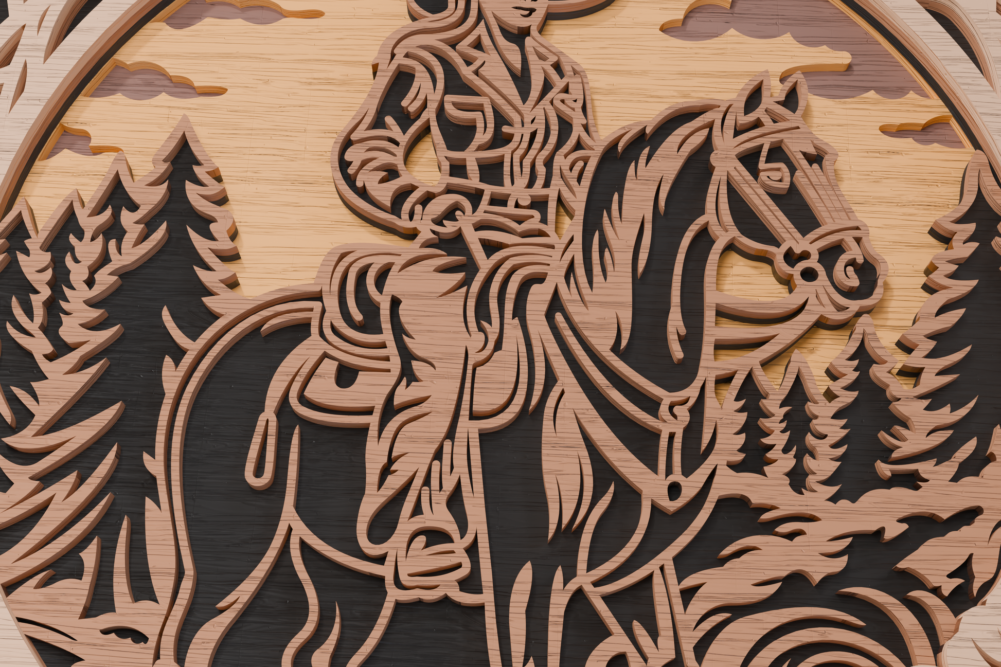 Cowboy Girl papercraft design for Cricut projects

