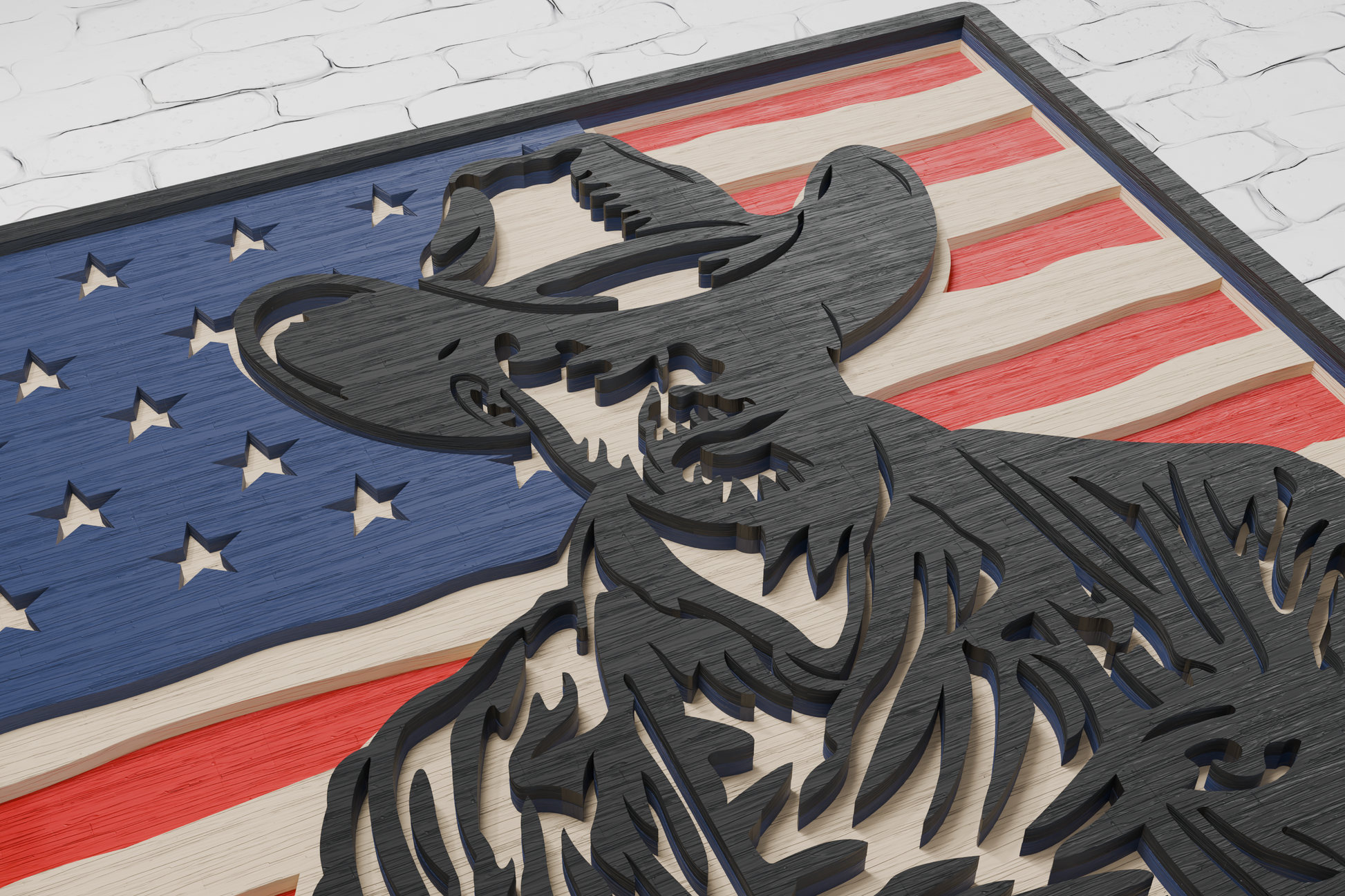 Cowboy Patriotic SVG for Glowforge Laser Cutting