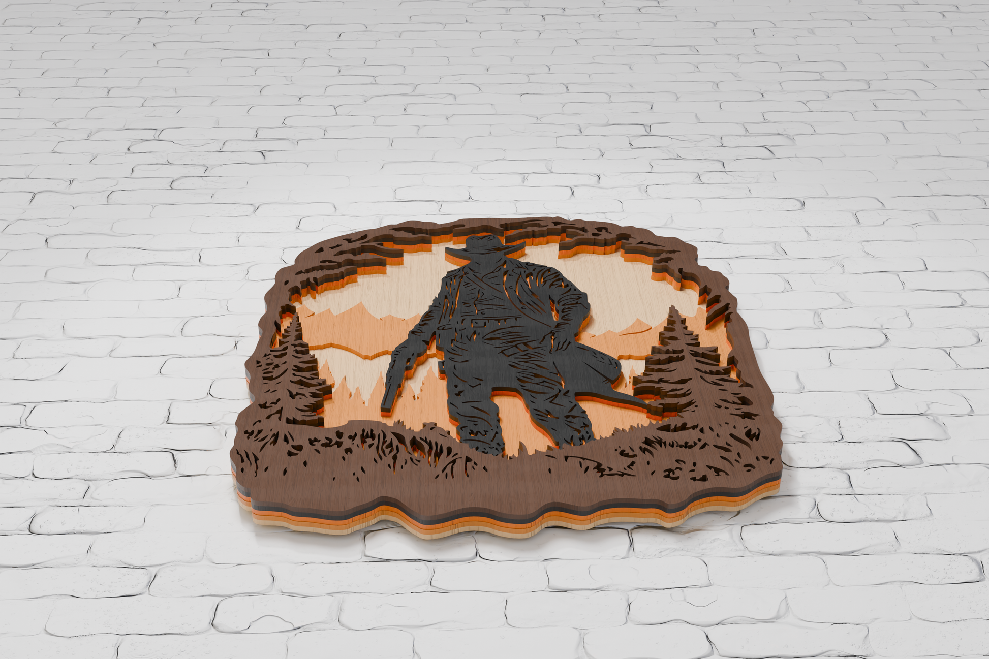 Cowboy digital layered design DXF PDF CDR AI

