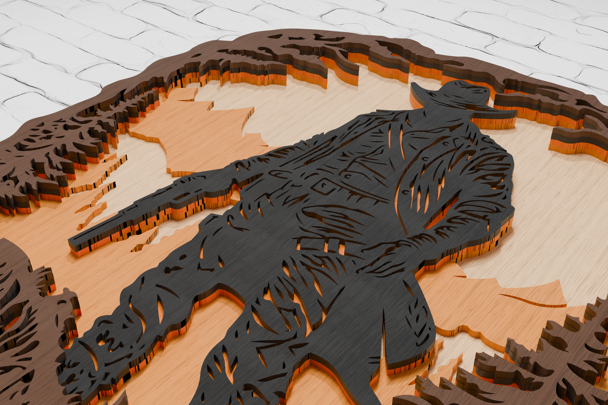 Cowboy multilayer Glowforge cut file

