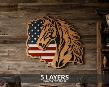 Cricut DIY Patriotic Horse Decor

