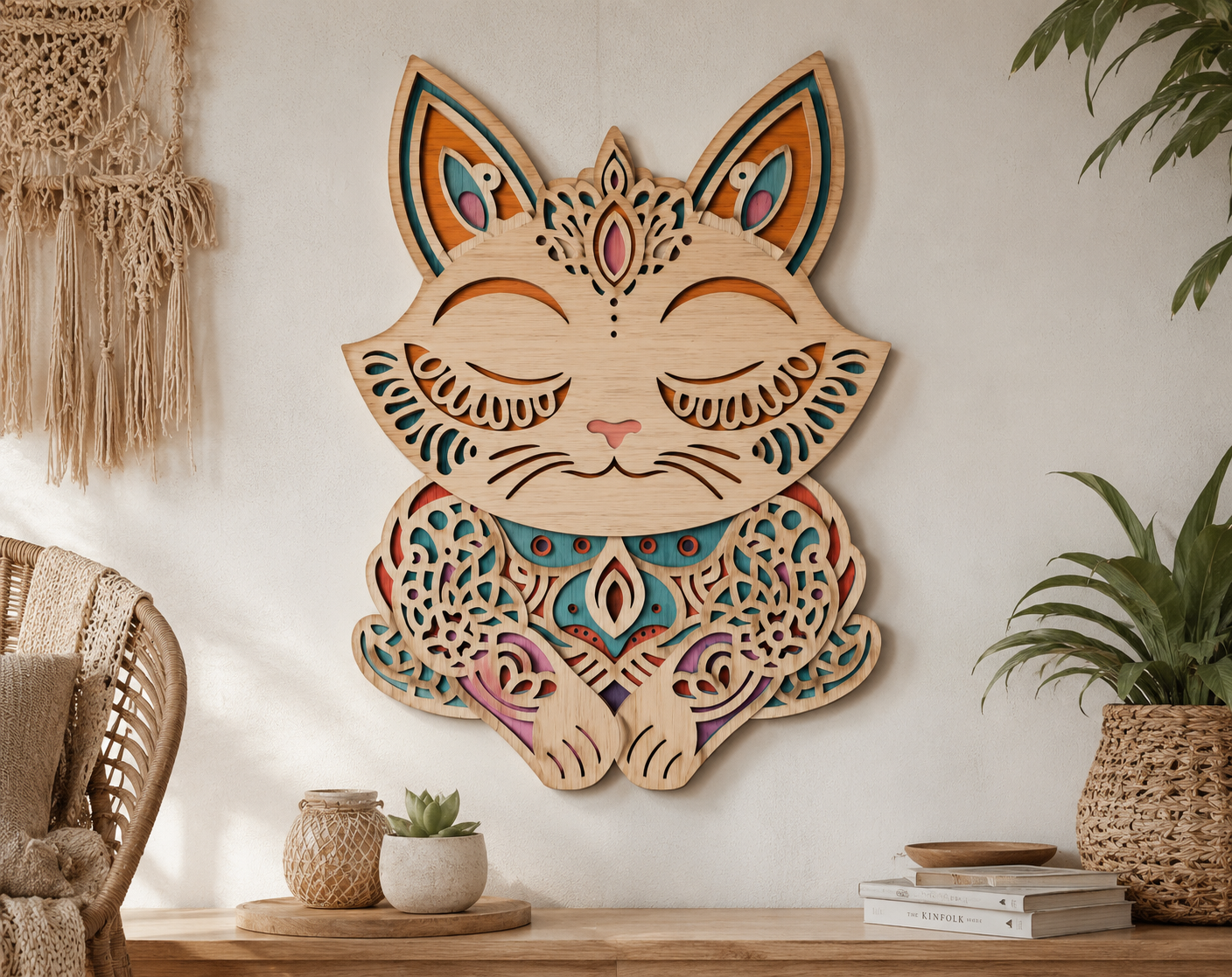 Cricut Maker Cat Mandala Craft SVG

