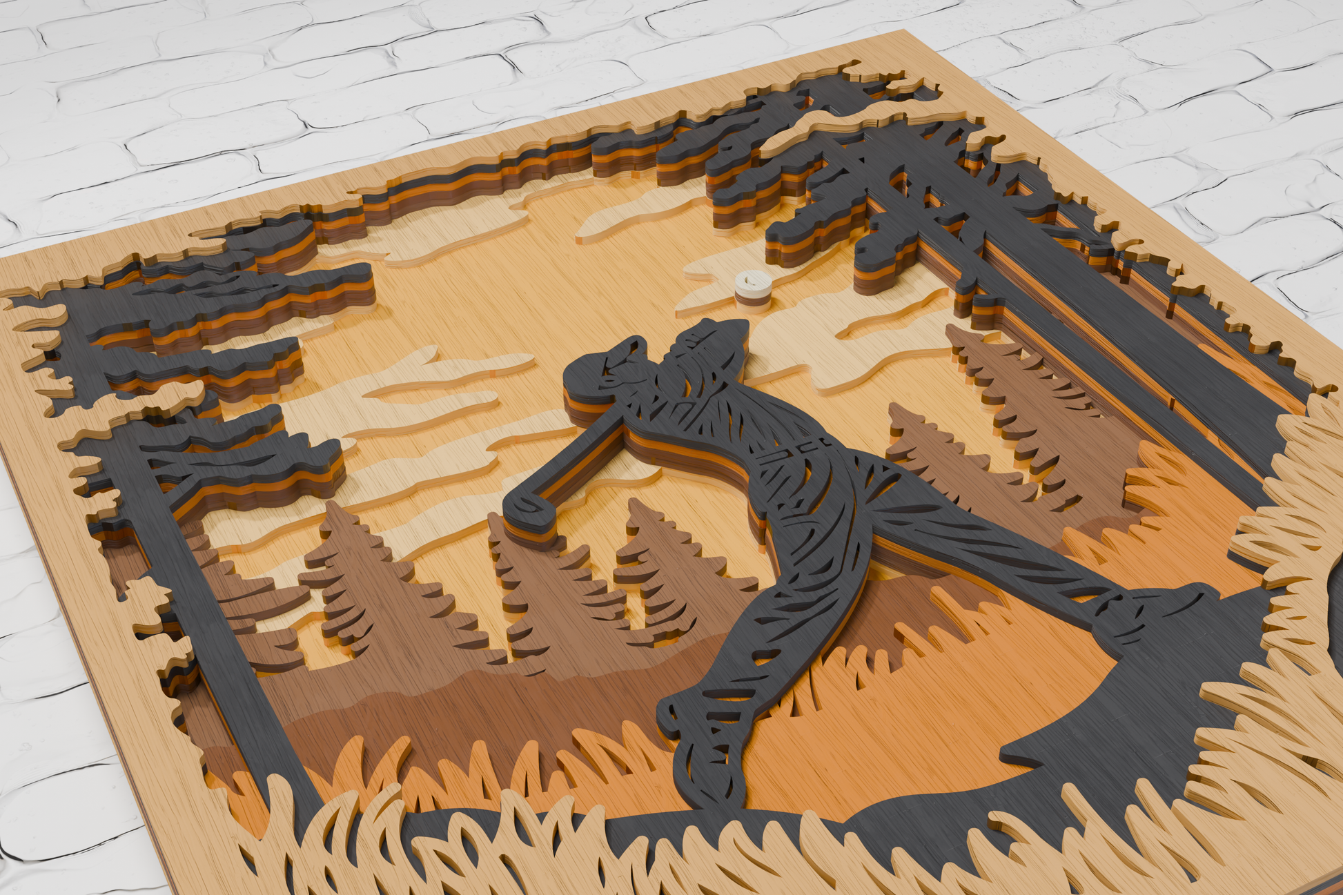 Cricut compatible Multilayer Golfer SVG file