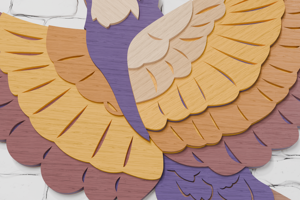 Cricut compatible Multilayer Hummingbird SVG file