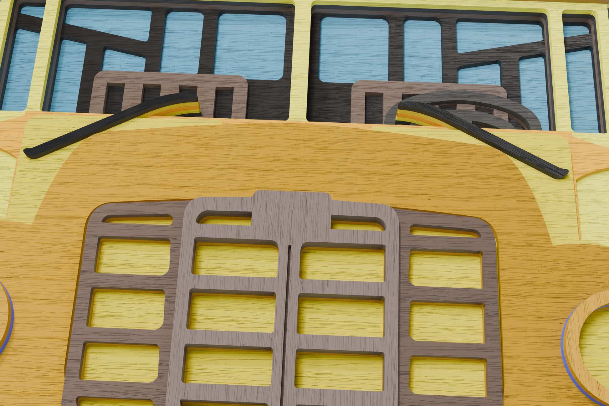 Cricut compatible Multilayer School Bus SVG file