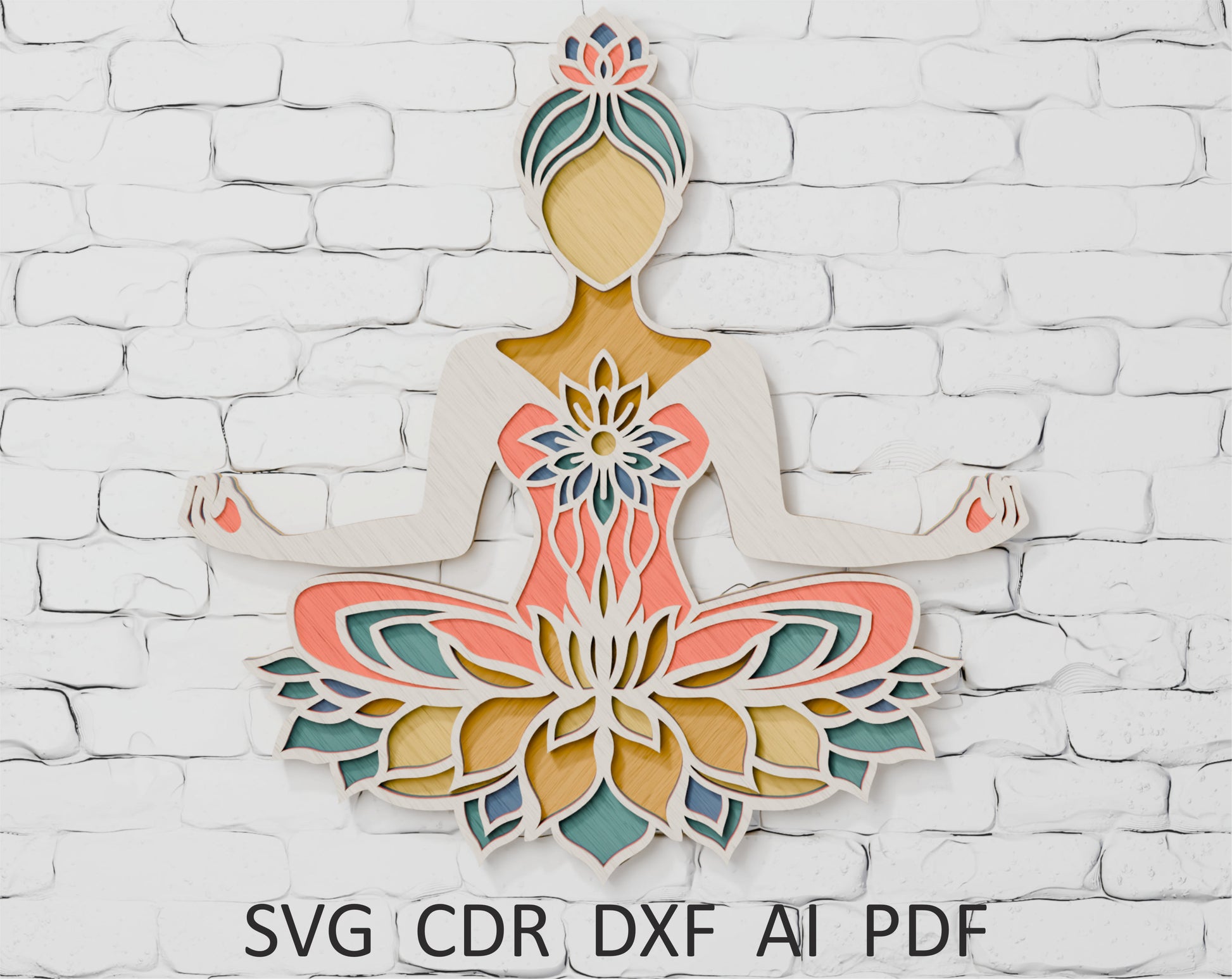 Cricut lotus yoga mandala SVG digital download

