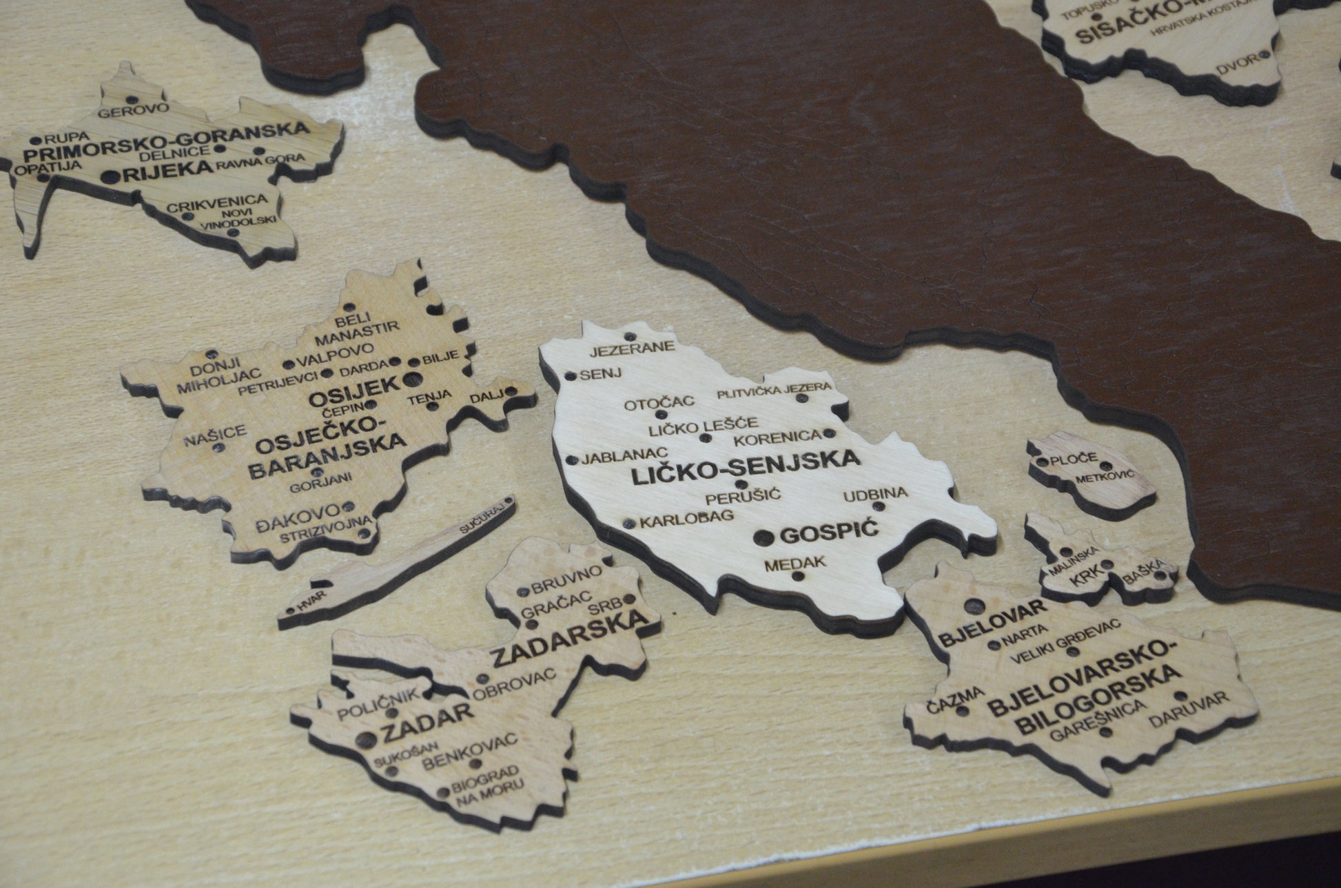 Croatia Laser cut template