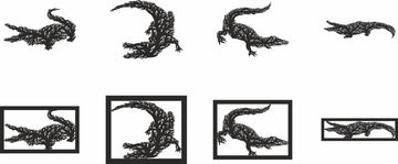 Crocodile & Alligator Tree Wall Panels Laser Cut SVG/DXF Glowforge & Xtool - Ready Files