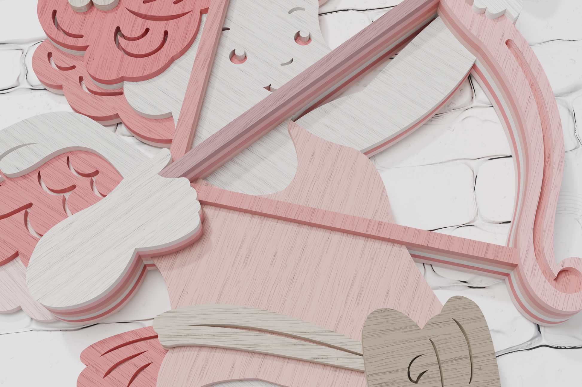 Cupid Valentine Glowforge ready vector file

