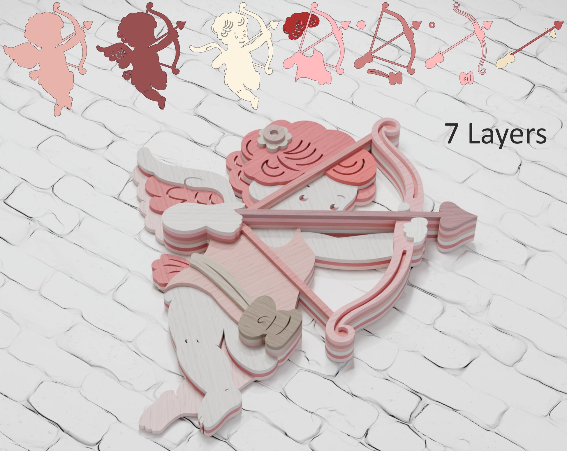 Cupid Valentine SVG bundle with DXF and CDR formats

