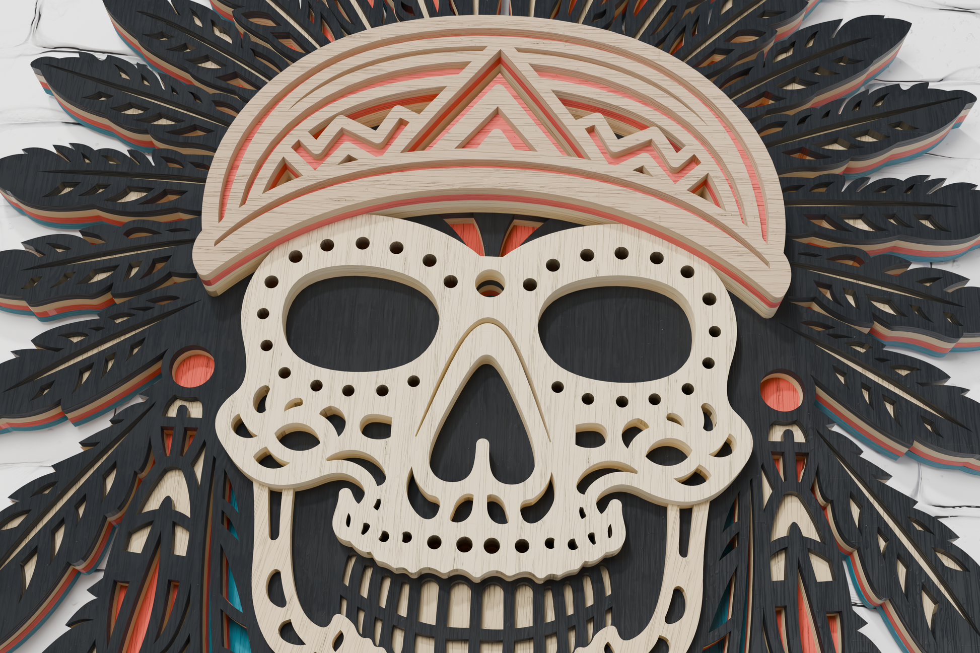 DIY American skull shadow box SVG for Silhouette

