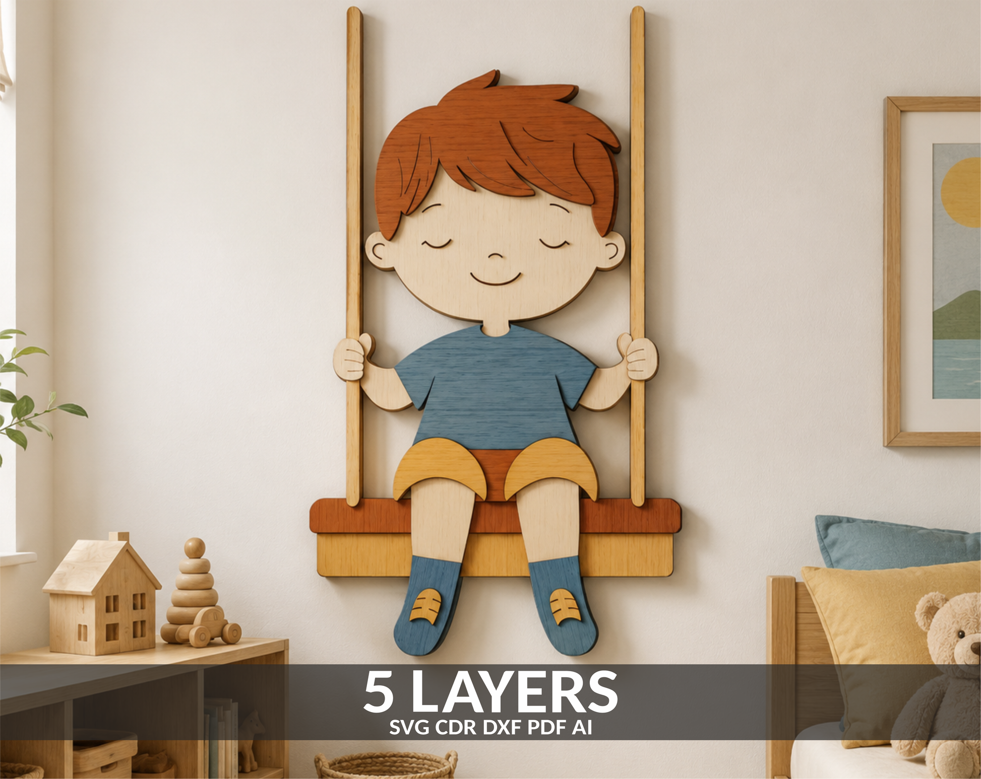DIY Boy Wall Art SVG
