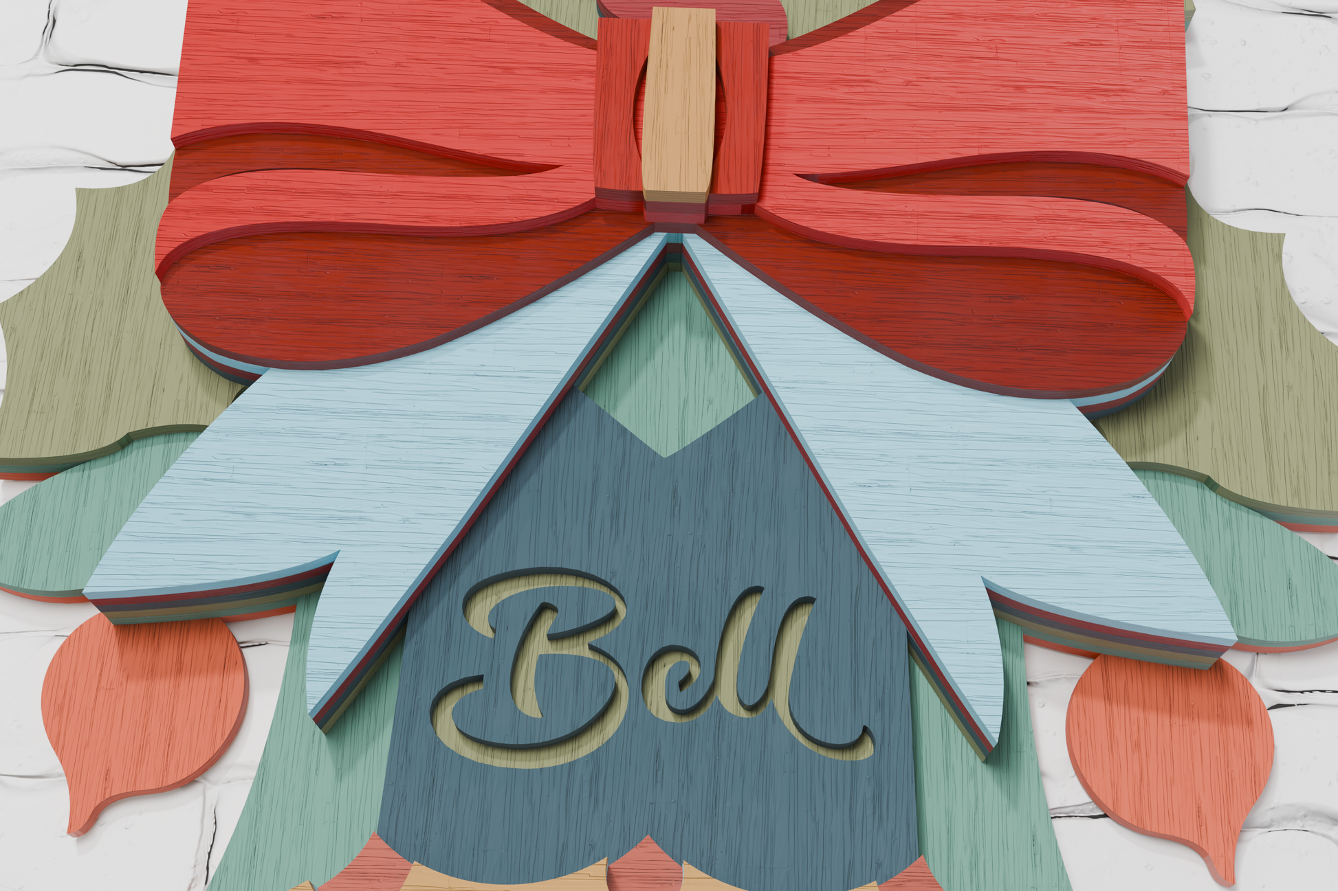 DIY Christmas bell shadow box SVG for Silhouette


