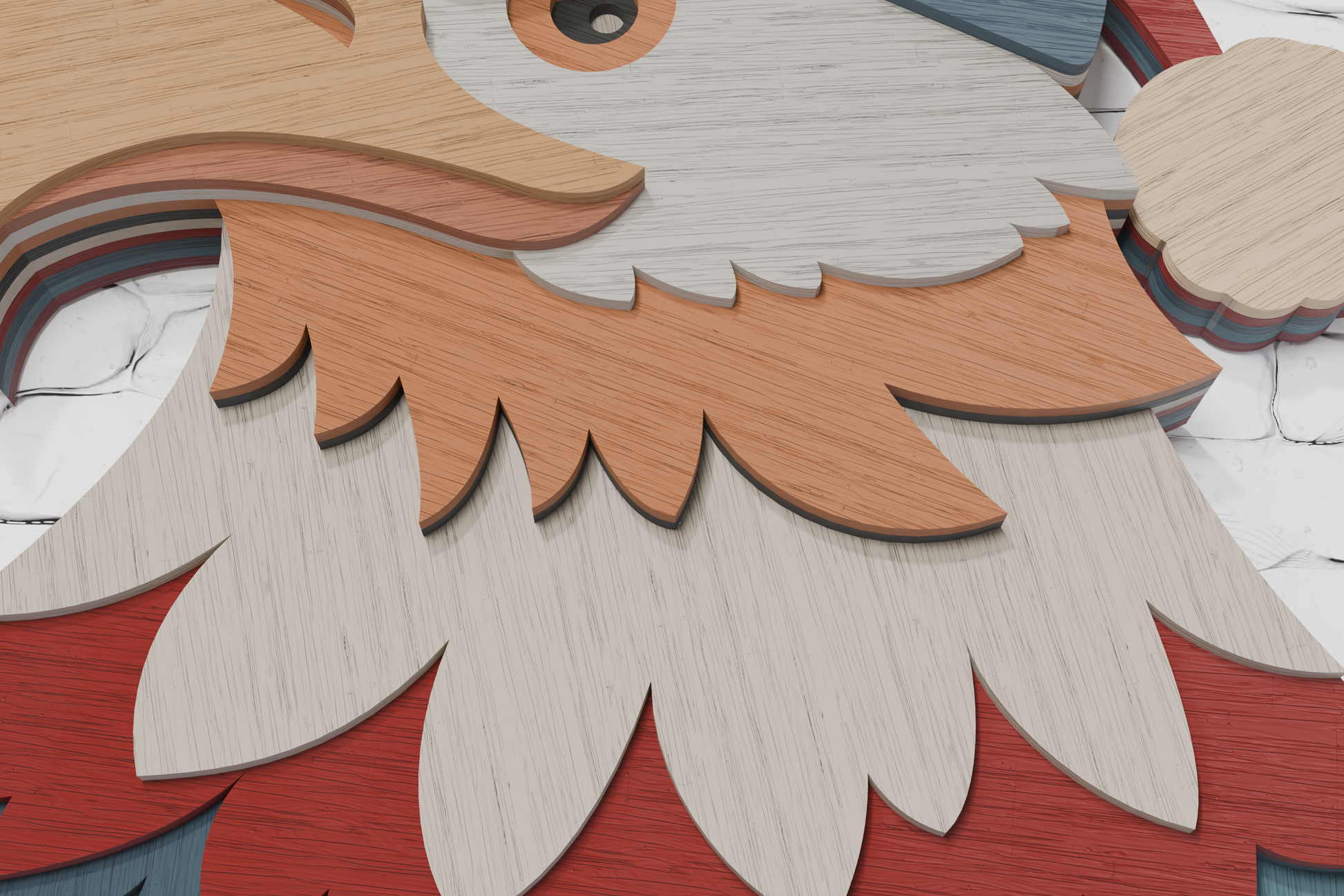 DIY Christmas eagle shadow box SVG for Silhouette

