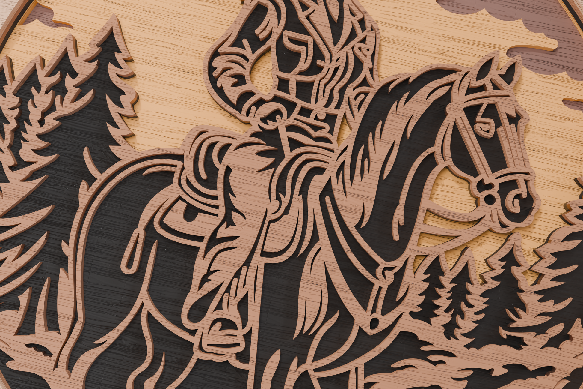 DIY Cowboy Girl layered art SVG DXF PDF

