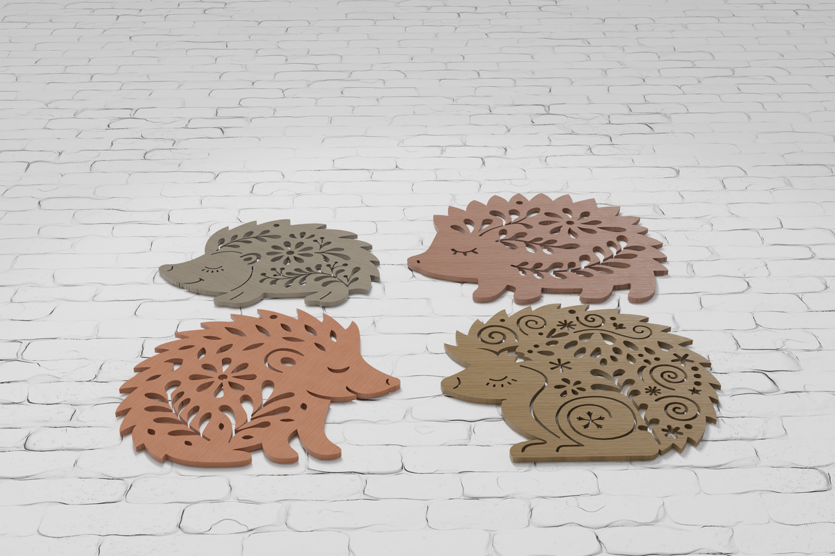 DIY Multilayer Christmas Hedgehog SVG instant download
