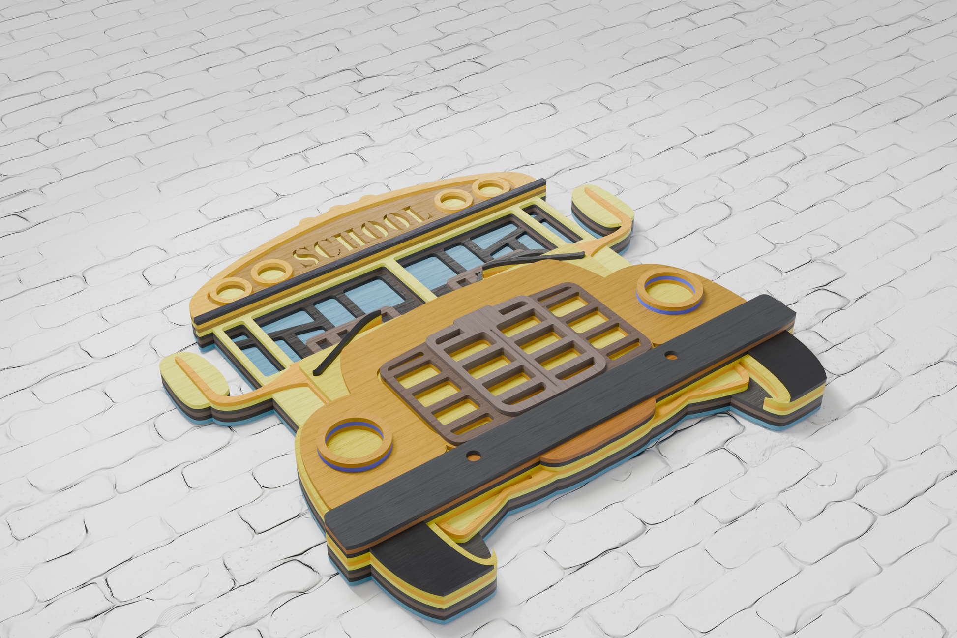 DIY Multilayer School Bus SVG instant download