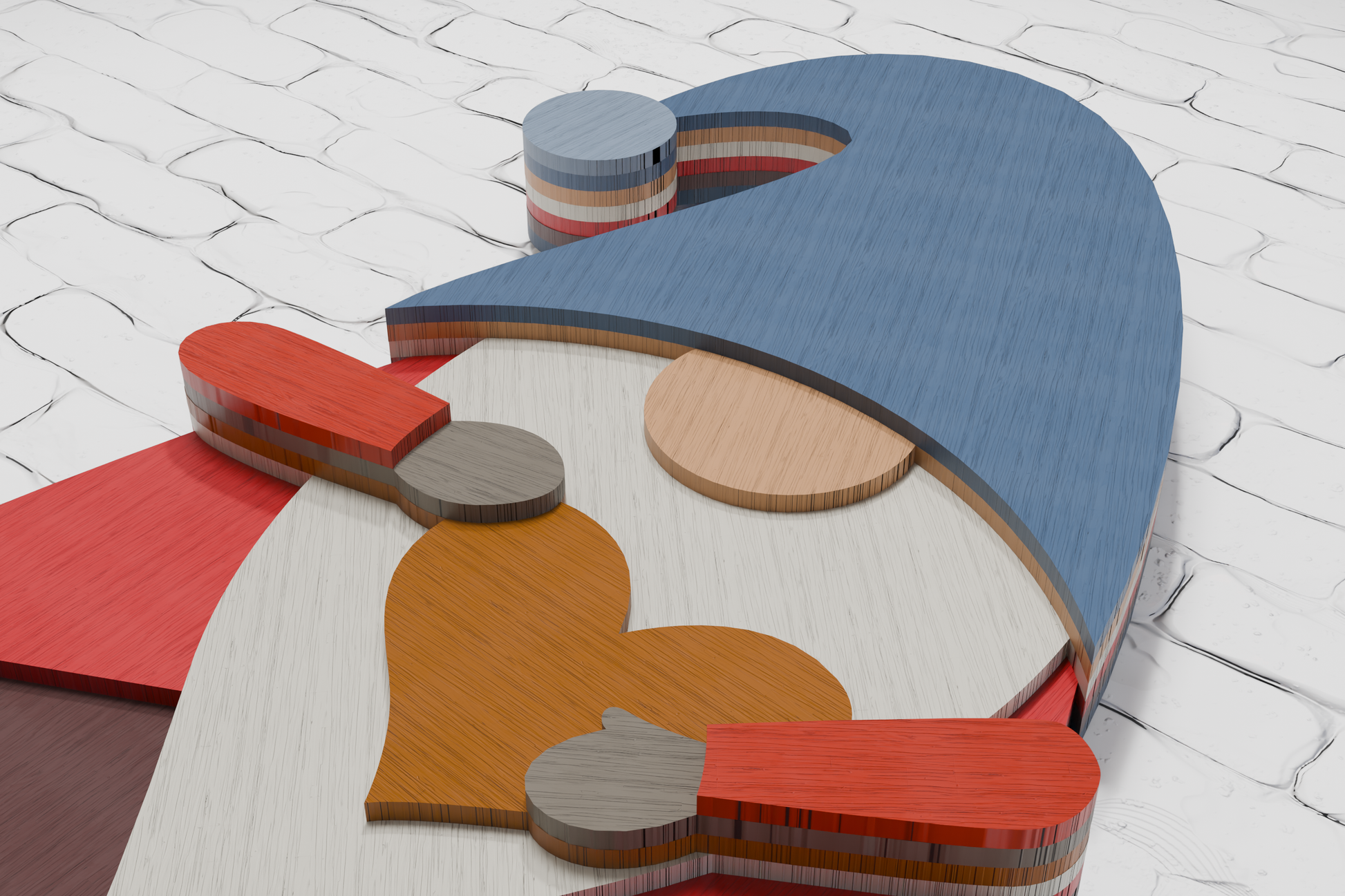 DIY multilayer wooden gnome template

