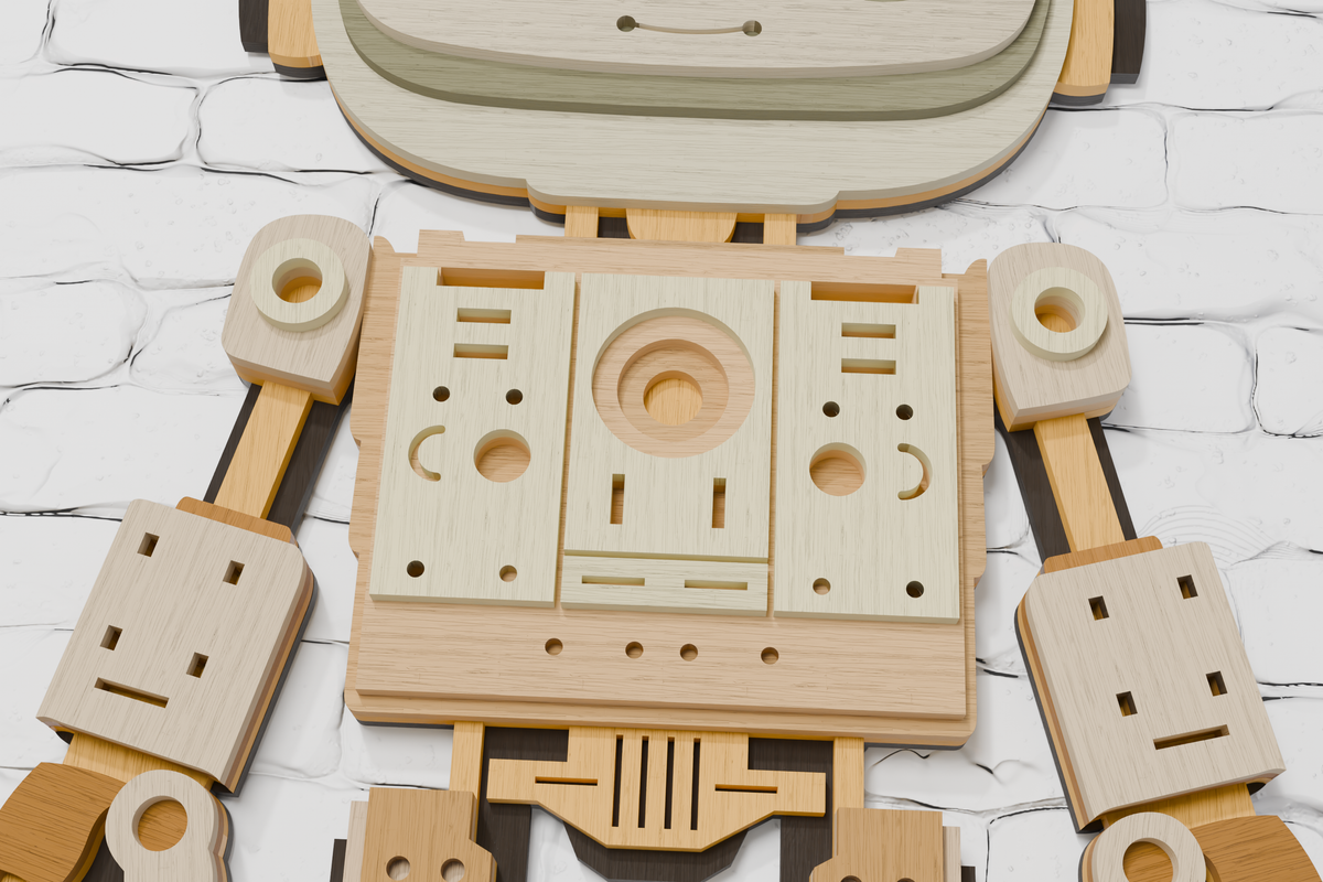 DIY robot shadow box SVG for Silhouette

